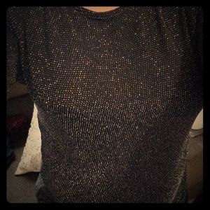 MK Black & Silver Evening Blouse
